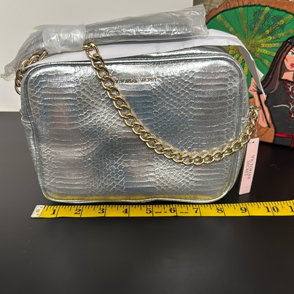 Victoria’s Secret Silver Crossbody Bag with Tassel - Picture 2 of 3